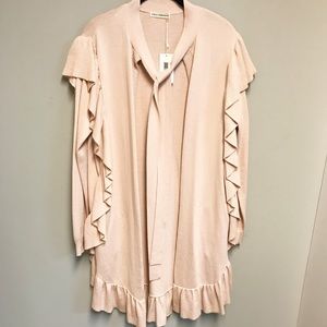 ULLA JOHNSON Leona cardigan. Blush pink, SZ M